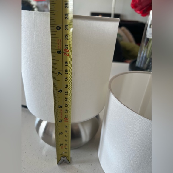 2 Brass Nickel Table Lamps - Picture 6 of 9